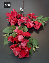 Ramură artificială decorativă - 77cm bougainvillea roșie